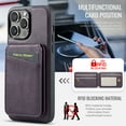 thumbnail image 7 of TECH CIRCLE Wallet Case for iPhone 14 6.1", Detachable 2-in-1 Stand RFID Blocking 4 Card Slot Wireless Charging Protective Case, PU Leather Removable Folio for iPhone 14 2022,Purple, 7 of 7