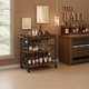 thumbnail image 4 of QinaQin Carrito bar de 3 niveles con botellero y soporte para copas, mesa móvil para servir bebidas en cocina, comedor o sala, 4 of 8