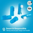 thumbnail image 6 of Boshel Dog Finger Tooth Brushing Kit, Pet Dental Care, 6 Soft Silicon & 2 Nylon Bristles, Blue, 6 of 10
