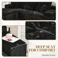 thumbnail image 5 of LLappuil 108" Sectional Sofa, Modular Sectional Couch with Right Chaise, Deep Seat Corduroy Cloud Sofa for Living Room Black, 5 of 8