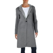 Nanette Lepore Womens Wool Notched Lapel Double Face Coat