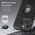 thumbnail image 5 of Classy Design Luxury Leather Phone Case for iPhone 15 Non-Slip Grip Full Body Ultra Slim Protective Case (2023,6.1”) (Black), 5 of 11
