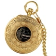 thumbnail image 1 of Reloj de bolsillo de vintage con cadena Movimiento musical dorado Zulema Reloj de bolsillo musical, 1 of 8