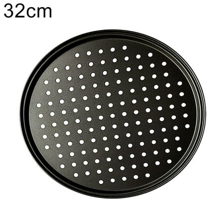 

Naturegr 28/32cm Steel Pizza Baking Pan Plate with Hole Bakeware Baking Tool
