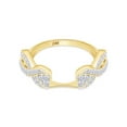 thumbnail image 2 of 14K Yellow Gold 0.25 ct Natural Diamond Solitaire Wrap Ring Jewelry For Womens-4, 2 of 3