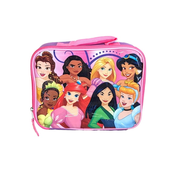 Disney Princesses Lunch Bag Insulated Moana Ariel Tiana Belle Pink