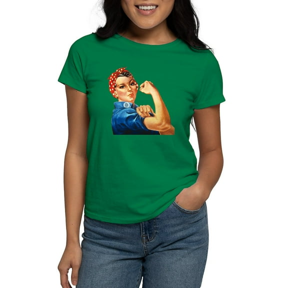 CafePress - Rosie The Riveter Women's Dark T Shirt - Women's Traditional Fit Dark T-Shirt