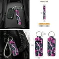 thumbnail image 7 of Yuyamidu Camo Hunting Car Seat Covers with Steering Wheel Cover Seat Belt Covers Pink Wood Cup Coasters Car Sun Shade Key Chain Rearview Mirror Cover Handbrake Cover Set 16 PCS Auto Accessories, 7 of 7