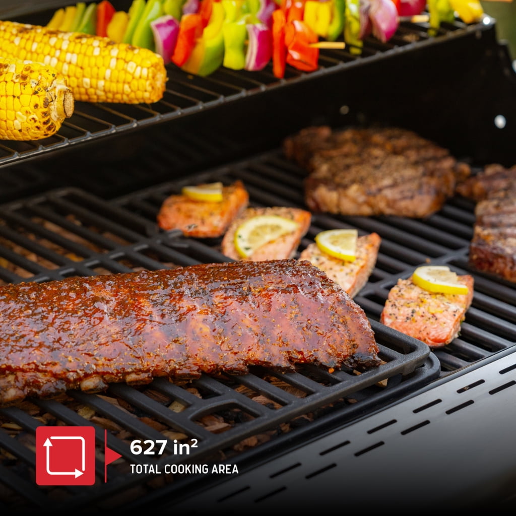 Nexgrill 4-Burner Natural Gas Grill with Side Burner and Griddle Insert, 627 SQ In Total Cooking Space, 59,000 BTUs Output, BBQ Grill Perfect for Outdoor Gatherings - 730-0958HE