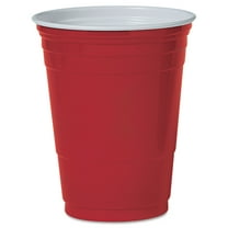 Solo Plastic Party Cold Cups 16oz Red 50/Pack P16RLR