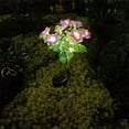 thumbnail image 4 of Billuyoard Luces de flores con energía solar Patio Jardín Luz de piso al aire libre Rosa solar Iluminación y accesorios color azul y blanco, 4 of 6