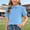 Blue, variant on Eltusu Boys Summer T-Shirts, Pullover Button Short Sleeve Collared School Uniform Tops Pink Size 5-15 T