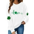 thumbnail image 3 of Guluxicc Sweatshirts for Women Casual Crewneck Long Sleeve Shirts St Patricks Day Letter Printed Graphic Pullover Tops, XS, 3 of 5