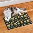 thumbnail image 2 of Country Sunflower Farm Theme Dog Bowl Mat - Waterproof Pet Food Catcher Mat with Golden Yellow Bloom Pattern, Easy to Clean, 2 of 3