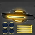 thumbnail image 1 of 8 Pcs Autocollants Réfléchissants pour Poignée de Porte de Voiture Bandes Anti-collision Protection Sécurité Accessoires de Voiture, 1 of 5