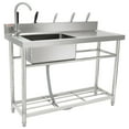 thumbnail image 2 of Commercial Stainless Steel Sink, 1-Compartment Workbench Utility Sink 19.1x37.4 in, NSF Certified for Restaurant & Laundry Use, 2 of 11