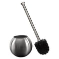 thumbnail image 2 of Bath Bliss Globe Design Toilet Brush and Holder 2 Pack Replacement Brushes in Stainless Steel, 2 of 4