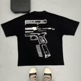 thumbnail image 2 of T-Shirt Surdimensionné Motif Lettre Hip Hop Gothique Rue y2k pour Hommes Rétro Décontracté Polyvalent Manches Courtes Col Rond Ample Femmes, 2 of 5