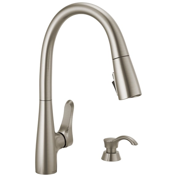 Delta 19756Z-SPSD-DST Dunsley Kitchen Faucet, SpotShield Stainless