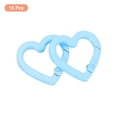 thumbnail image 3 of Uxcell 15Pack Heart-Shaped Trigger Snap Clip Keyrings Buckle Snap Hook Clip, Blue, 3 of 5