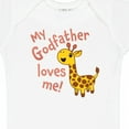 thumbnail image 4 of Inktastic My Godfather Loves Me- Cute Giraffe Boys or Girls Baby Bodysuit, 4 of 5
