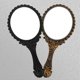 thumbnail image 4 of Hand Mirror, Retro Pattern Handle Makeup Mirror, Cosmetic Mirror Oval Style Travel Mirror, Small Mirror, 4 of 5