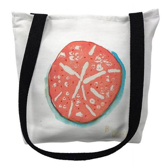 Coral Sand Dollar Small Tote Bag 13x13 16 inches x 16 inches