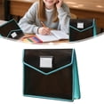 thumbnail image 2 of Hearthoom Plastic Expanding File Folder, Black Envelopes with Snap Closure, No Dividers, Large Capacity,Fit Letter/A4 Size,Light Green, 2 of 9