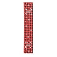 thumbnail image 1 of Xmas Table Runner Washable Red Plaid Tablecloths Printed Rectangle Placemat Kitchen Birthday Home Living Room Decorations Xmas Ball, 1 of 9