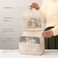 thumbnail image 1 of Bolsa de aseo portátil de gran capacidad con gancho, bolsa de almacenamiento de maquillaje, bolsa de aseo colgante plegable multifuncional para hombres y mujeres, 1 of 5