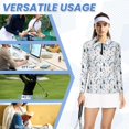 thumbnail image 5 of Xixirimido Golf Balls Club White Matching Golf Shirts for Couples Long Sleeve Matching Couple Golf Shirts 1/4 Zip Quick Dry Stretch Athletic Tops Sportswear for Men Women XL, 5 of 7
