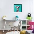 thumbnail image 3 of Stupell Industries Contemporary Jammin' Pup on Blue Black Framed Giclee Art, 12 x 12, by Lorenzo Collective, 3 of 8