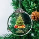 thumbnail image 1 of Transparent Glass Christmas Tree Ornament Hanging Decoration with Carved Design, 1 of 8