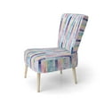 thumbnail image 3 of Designart « Dreamy Watercolor Stripes In Pink II » Fauteuil d'Appoint Rembourré à Rayures Roses - Fauteuil Moderne pour Salon, 3 of 7