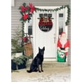 thumbnail image 2 of Happy Holidays Sign Front for Door Decoration, 12" Round Wood Wreaths Wall Hanging Outdoor, Farmhouse, Porch, for Spring Summer Fall All Seasons Holiday Christmas, 2 of 5