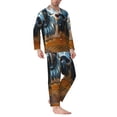 thumbnail image 2 of Fotbe Realistic Cute Sea Turtle Pijama de Hombre con Estampado de Manga Larga, Conjunto de 2 Piezas, Ropa de Dormir Suave y Cómoda con Bolsillos-X-Large, 2 of 7