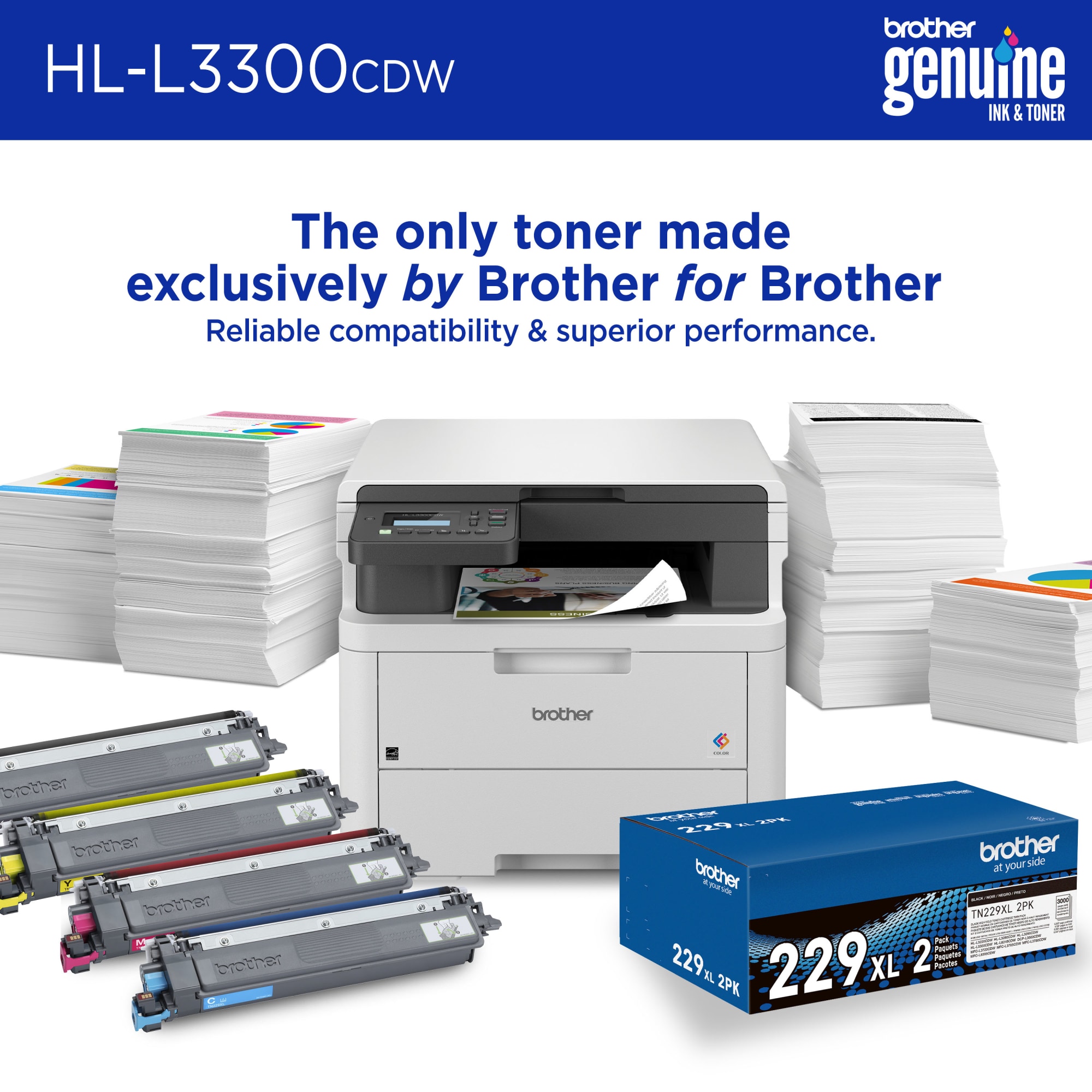 Brother HL-L3300CDW Wireless Color Laser Printer photo 4