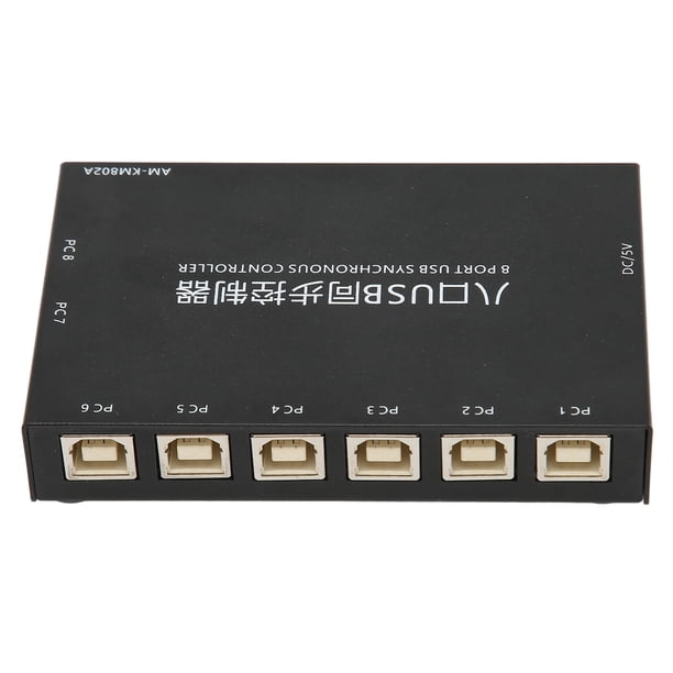 El interruptor KVM del USB, Caja Metálica de Alta Velocidad 8 Vira El Sincronizador USB de Los Puertos para El Juego