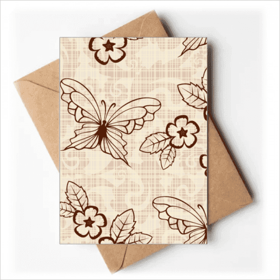 Vintage Simple Brown with Flowers Greeting Cards You are Invited Invitations
