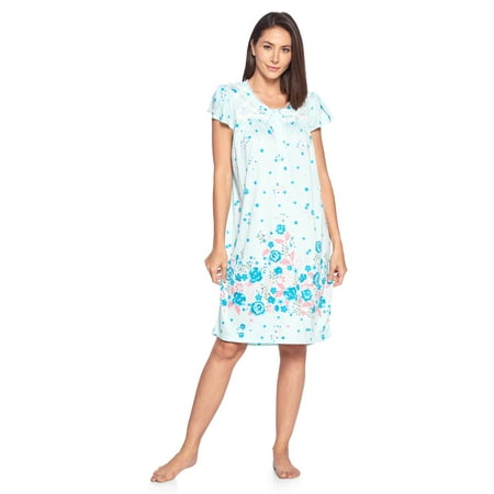 

Casual Nights Women s Smocked Lace Short Sleeve Nightgown