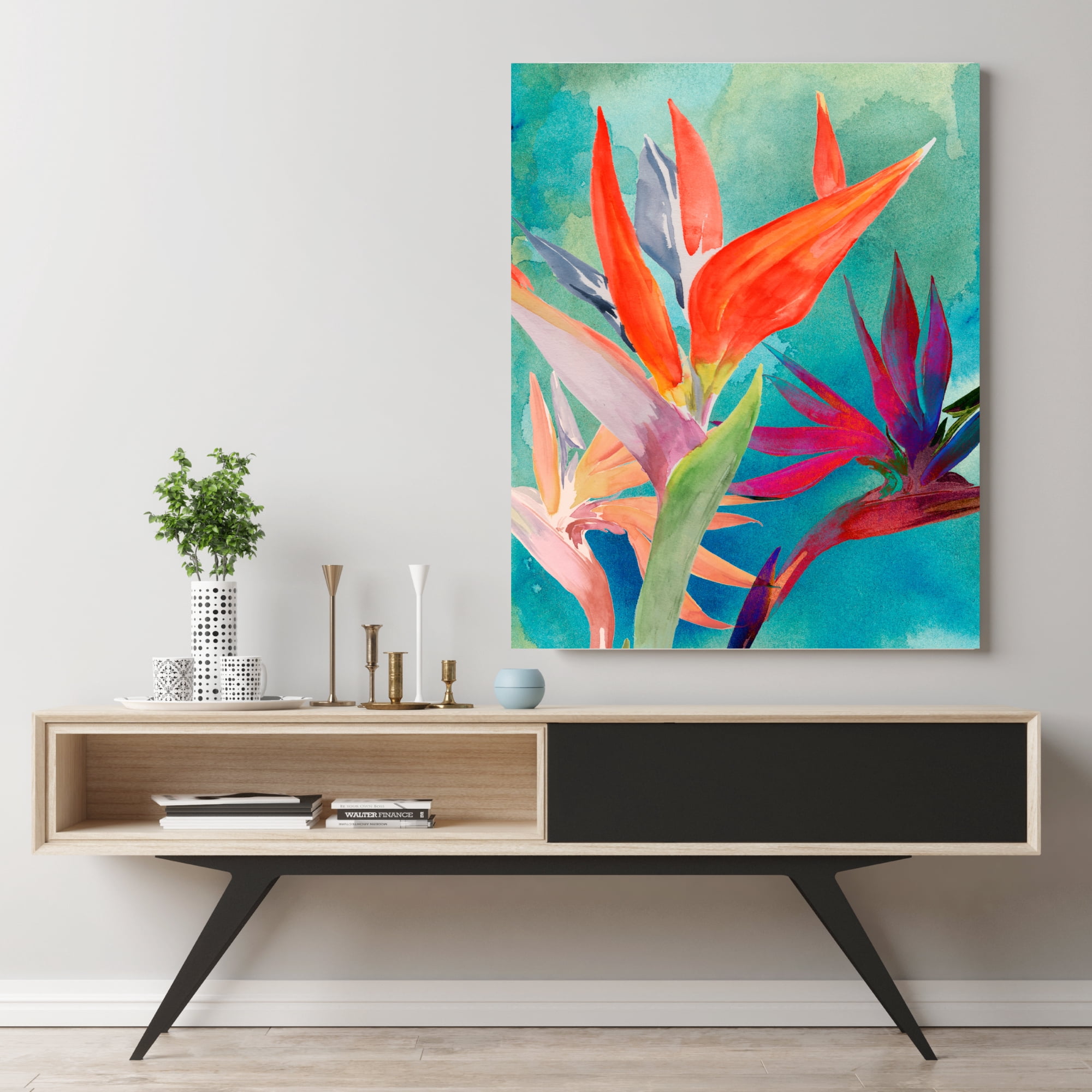 Courtside Market Vivid Birds of Paradise I Gallery-Wrapped Canvas Wall Art, 16x20