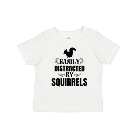 

Inktastic Easily Distracted by Squirrels Gift Baby Boy or Baby Girl T-Shirt