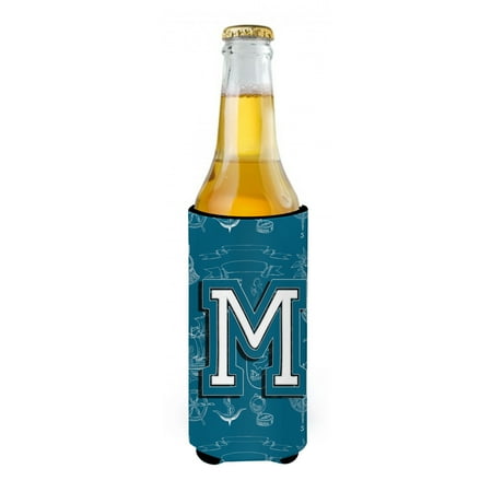 

Carolines Treasures CJ2014-MMUK Letter M Sea Doodles Initial Alphabet Ultra Beverage Insulators for slim cans Slim