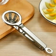 thumbnail image 5 of Stainless Egg Slicer Wedger Cutter Divides Hard Boiled Eggs Into 6 Equal in One Action 1 Stainless Steel Egg Cutter Kitchen Tool Clearance!, 5 of 8