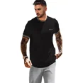 thumbnail image 1 of Playera Negra Hombre Estampado Deportivas Tenis Casual, 1 of 8