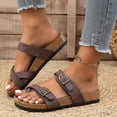 thumbnail image 2 of DAFEI Sandales à Plateforme en Cuir pour Femmes Chaussures Sandales Compensées Épaisses Sandales pour Femmes avec Semelle Intérieure en Mousse à Mémoire et Semelle Intérieure en Liège, 2 of 6