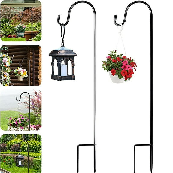 Garden Hooks Garden Hooks for Lanterns Bird Feeder Hanger Hummingbird Feeder Stand Iron Hook Crafts Hook Courtyard Light Outdoor Garden Rust Proof Water Bottle Floor Insertion Pole Hanging
