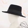 thumbnail image 3 of Otoño e invierno, sombrero de lana de ala ancha de moda simple europeo y americano, sombrero de lana de fieltro informal para compras, 3 of 6