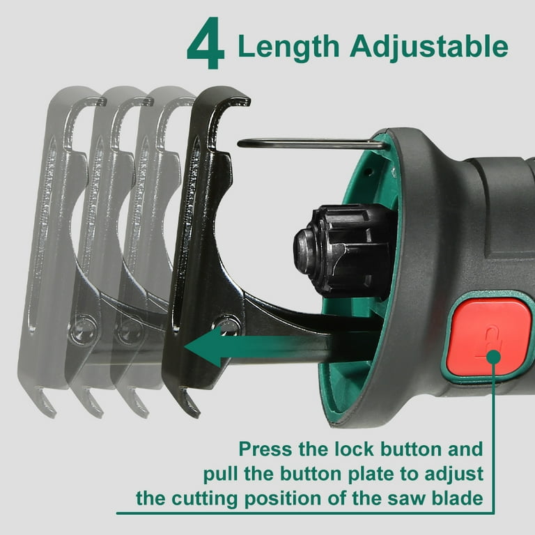 HYCHIKA 20V Cordless Reciprocating Saw with 2Ah Batteries Saw