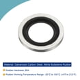 thumbnail image 3 of Unique Bargains G1/4 Carbon Steel Nitrile Rubber Bonded Sealing Washers, 5 Pack, 3 of 5